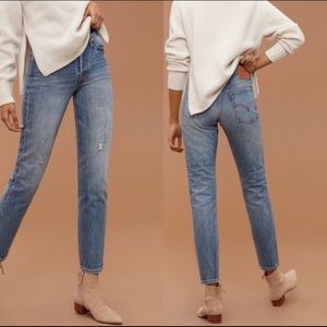 Levi’s wedgie icon jeans. Selvedge white oak cone.